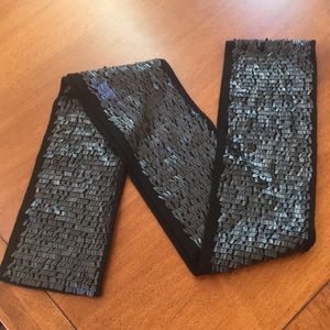 Eileen Fisher sequined wool scarf. 78” long - rectangular.